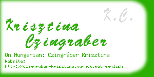 krisztina czingraber business card
