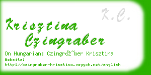 krisztina czingraber business card